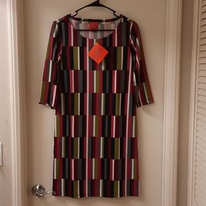 NWT, Tracy Negoshian Marisa Stripes Dress